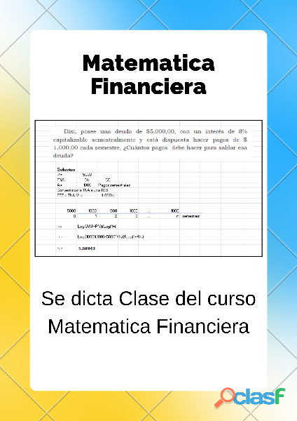 Asesoría + Matemática + Financiera
