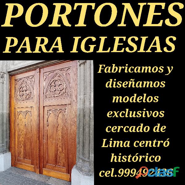 Puertas para iglesias fabricacion lima PERÚ