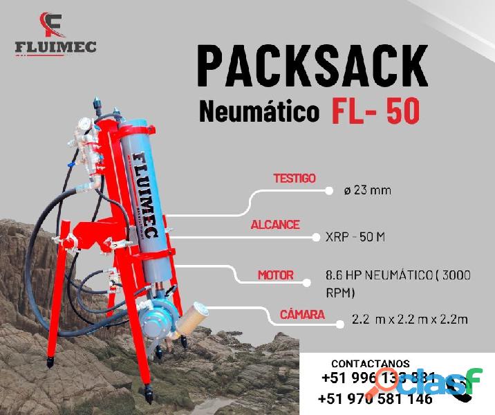 EQUIPO DE PERFORACIÓN PACKSACK NEUMATICA FL 50