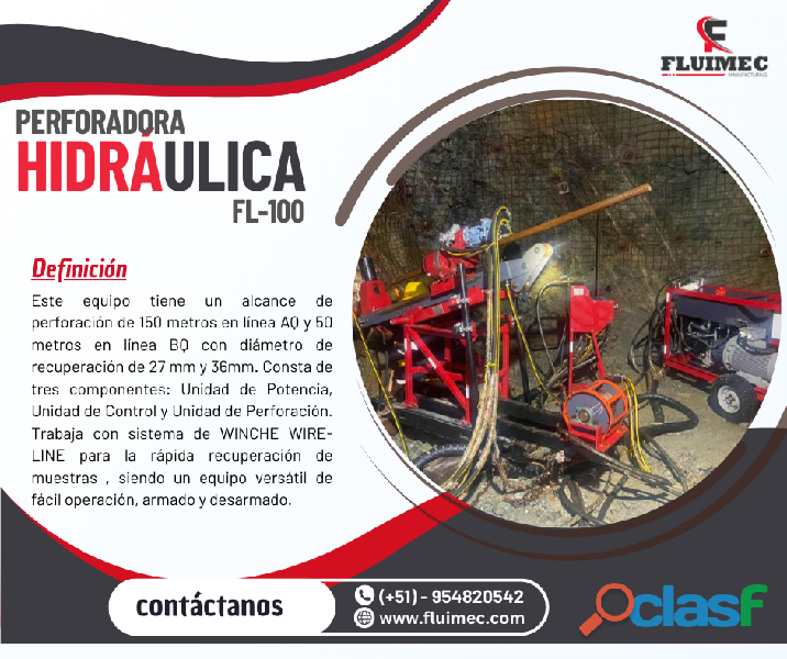 MINERÍA – EQUIPO PARA EXPLORACIÓN FL 100