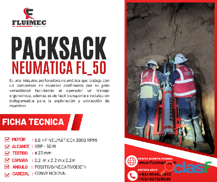 PACKSACK FL 50– MÁQUINARIA PARA MINERÍA