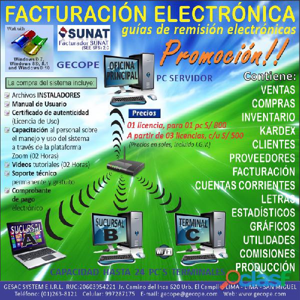 SISTEMA FACTURACION ELECTRONICA / GUIAS DE REMISION