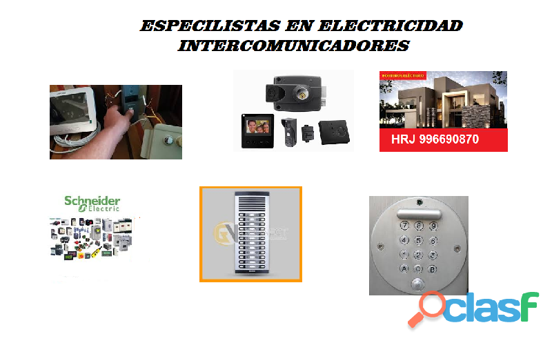 CHAPAS ELECTRICAS & VIDEOS PORTEROS 996690870