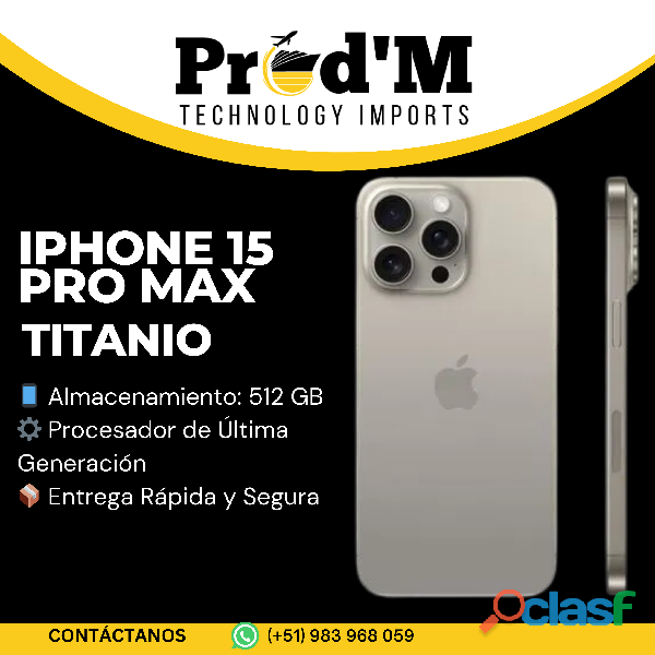 IPHONE 15 PRO MAX || PROD'M TECHNOLOGY || USD