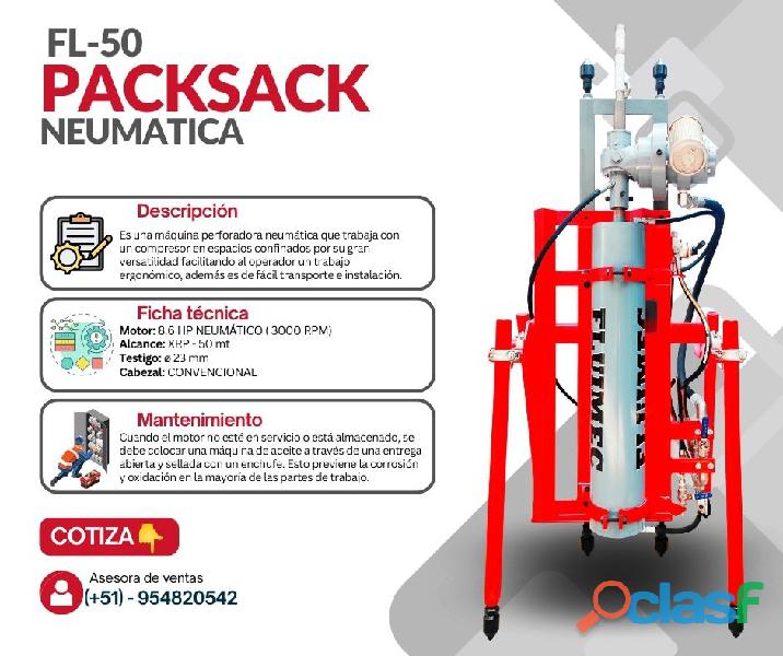 Packsack FL 50 / Exploración en mina para extraer muestras