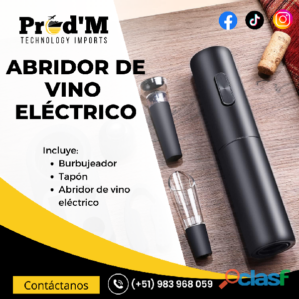 ABRIDOR DE VINO ||PROD'M || ELECTRICO || 2023