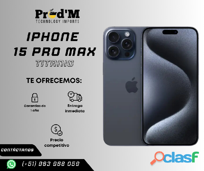 IPHONE 15 PRO MAX || IMPORTACIÓN || PROD´M