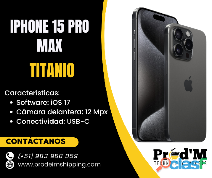 IPHONE 15 PRO MAX || TITANIO || PROD´M
