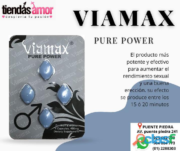 Viamax Pure Power Erecciones MÁS DURAS, de mayor duración