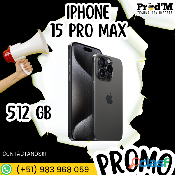 IPHONE 15 PRO MAX BLACK TITANIUM || 512GB || PROD'M