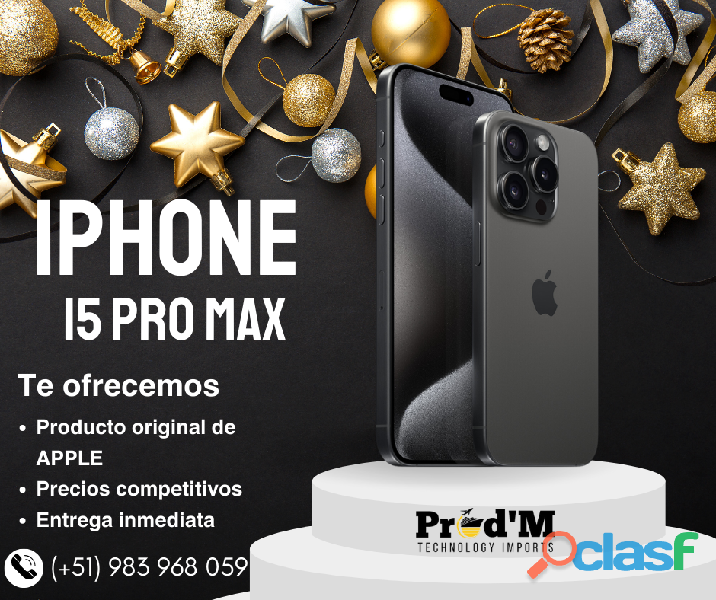 IPHONE 15 PRO MAX NEGRO TITANIO 512GB || PROD'M