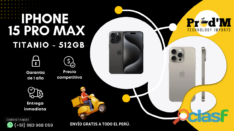 IPHONE 15 PRO MAX ORIGINAL DE 512GB PROD'M || SAN VALENTIN