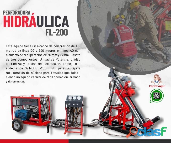 Perforadora FL 200 / Equipo hidráulica de tres componentes