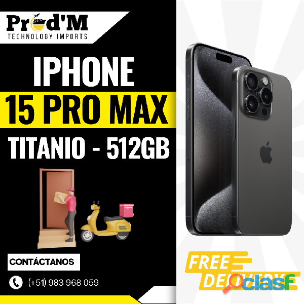 IPHONE 15 PRO MAX EN TITANIO NEGRO DISPONIBLE || PROD'M