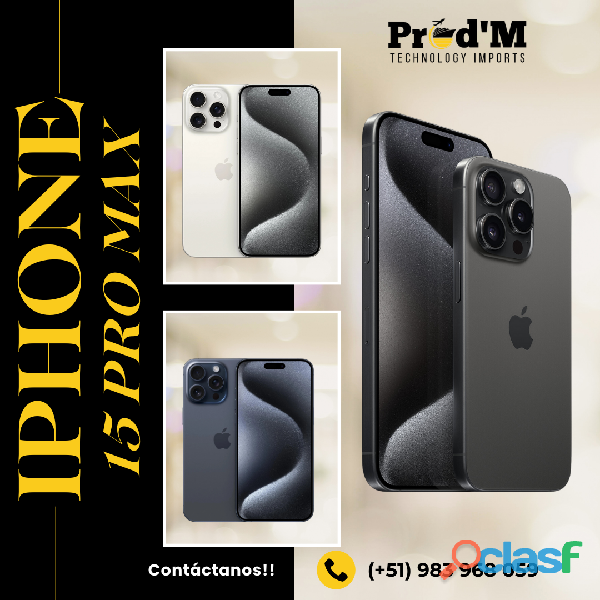 IPHONE 15 PRO MAX ORIGINAL DE 512GB PROD'M