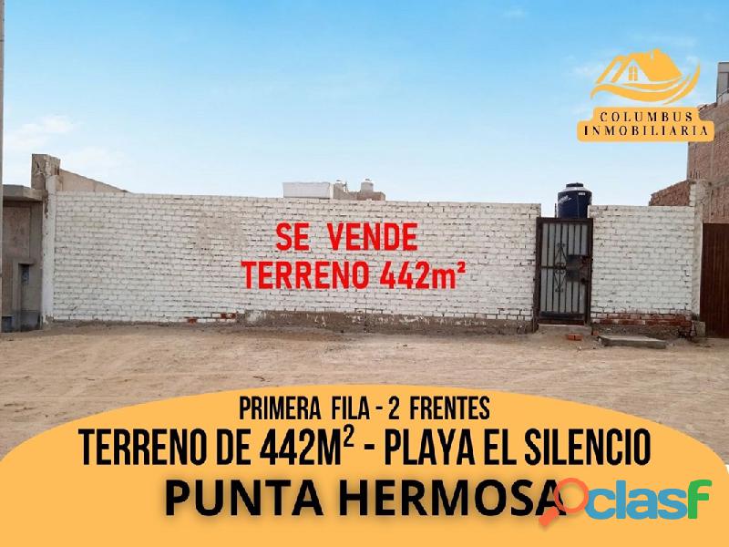 PLAYA EL SILENCIO Punta Hermosa Terreno de 442m² en 1ra.