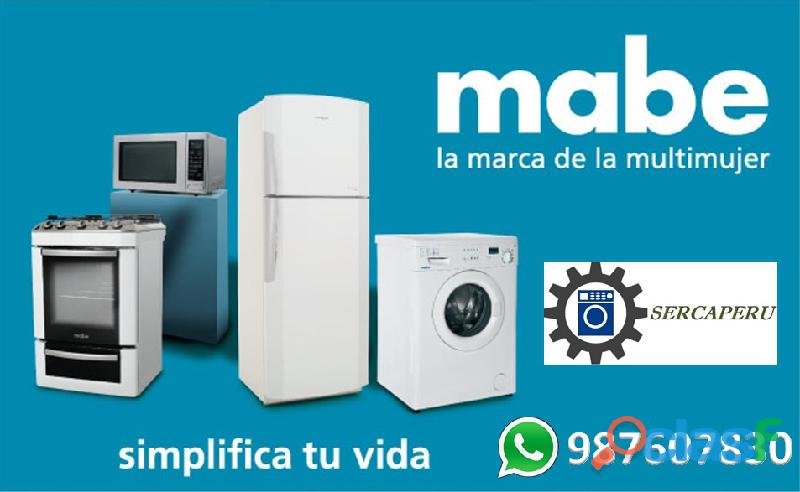 Servicio tecnico 987607830 de lavadoras MABE a domicilio en