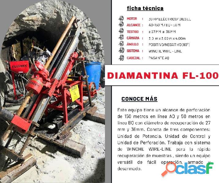 Diamantina FL 100 (recupera muestras de manera eficiente )