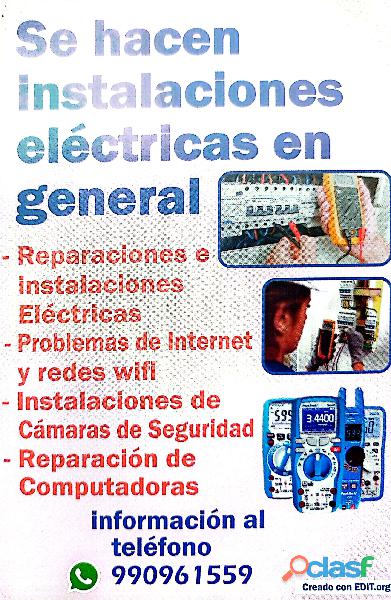 reparaciones electricas y electronicas e internet