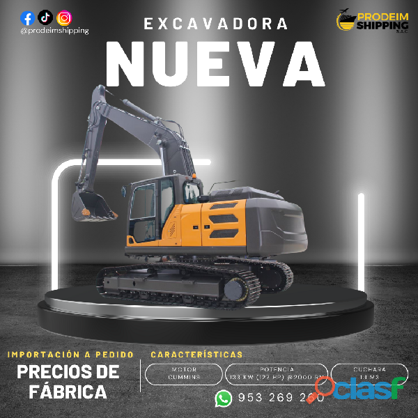 EXCAVADORA NUEVA | IMPORTACIÓN DIRECTA | CHINA | PRECIO DE