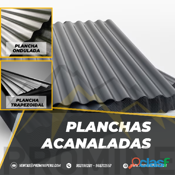 PLANCHAS ACANALADAS / ENTREGA INMEDIATA/ PROMINE AREQUIPA