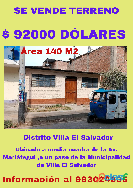 Terreno en venta