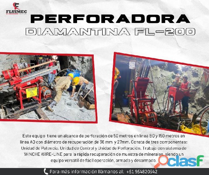 Diamantina FL 200 // Perforadora para explotación minera.