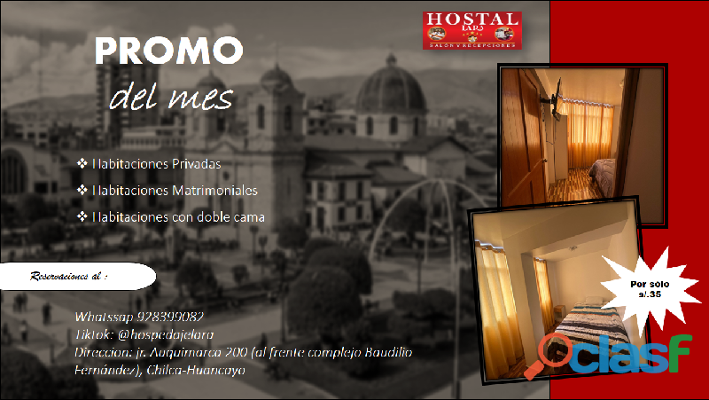 Mes de Promocion "Hostal Lara"