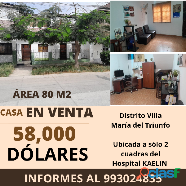 Se vende casa en VMT