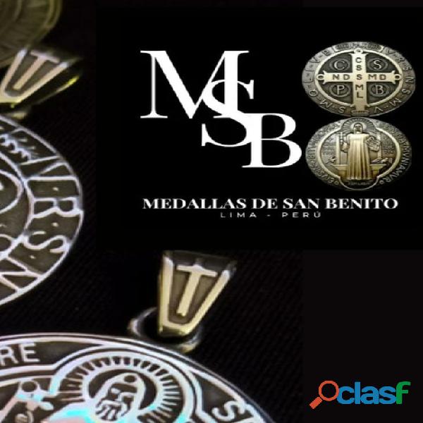 Hermosas Medallas de San Benito Lima Peru Gam Italy Joyas