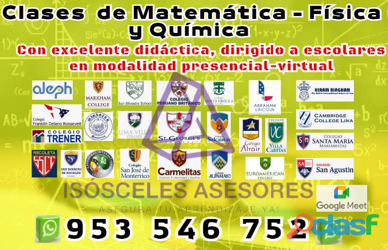 Matemática química y física enseñanza dirigida a