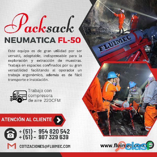 PACKSACK NEUMATICA FL50 / ADAPTABLE PARA ESPACIOS CONFINADOS