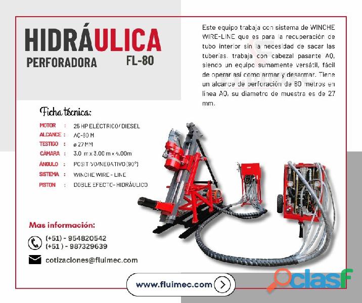 PACKSACK HIDRAULICA FL80 (maquina perforadora de 80 metros)