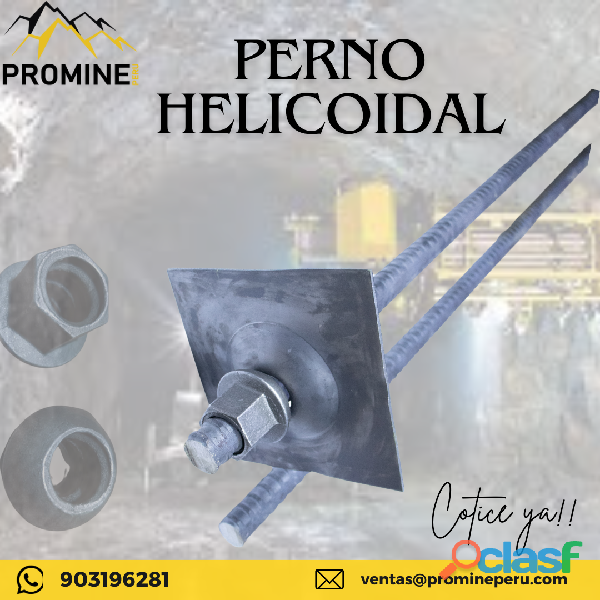 PERNO HELICOIDAL/PRODUCTO MINERO/PROMINE SAC_AREQUIPA