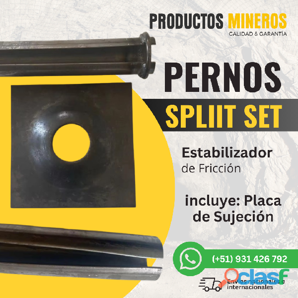 PERNOS SPLIT SET PRODUCTOS MINEROS