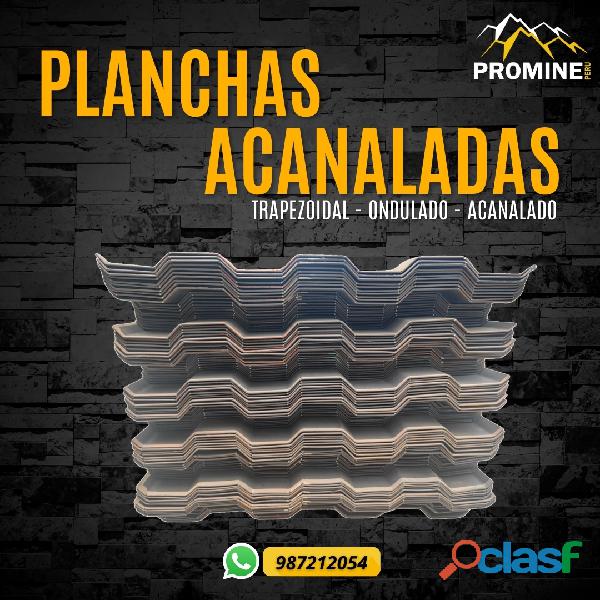 PLANCHAS METALICAS TRAPEZOIDAL, ACANALADA Y ONDULADA