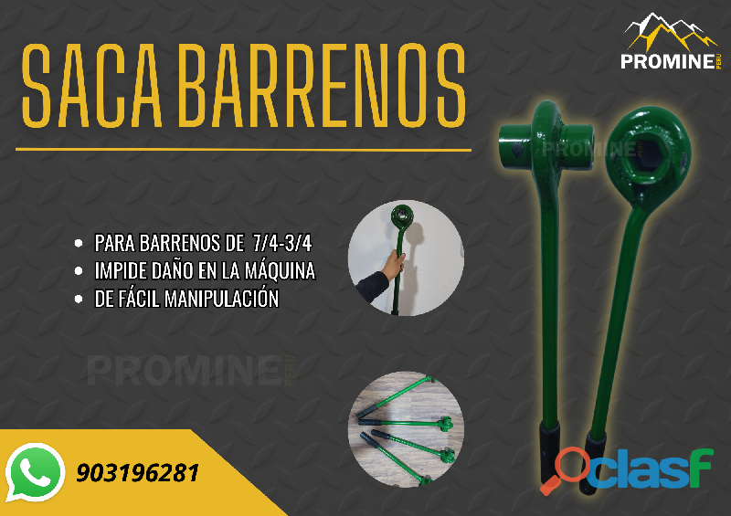 SACA BARRENOS/ HERRAMIENTAS PARA SOSTENIMIENTO