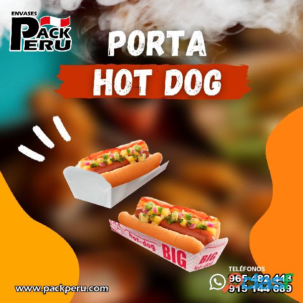 BANDEJAS PORTA HOT DOG CON LOGO A FULL COLOR