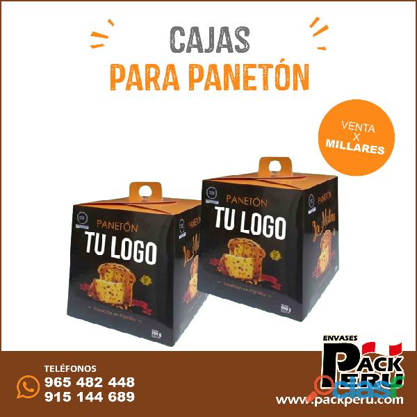 CAJAS PARA BIZCOCHO Y PANETÓN CON EL LOGO DE TU MARCA