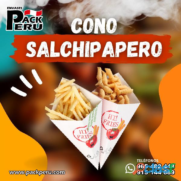 CONOS PARA SALCHIPAPA Y BROASTER