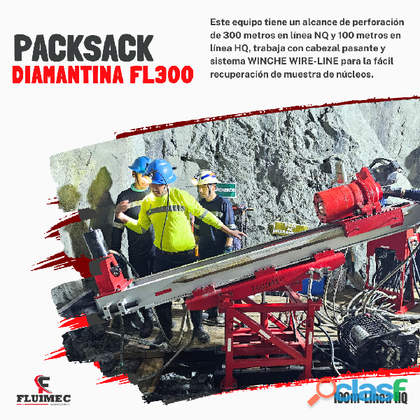 PACKSACK DIAMANTINA FL300 equipo para minería, socavón