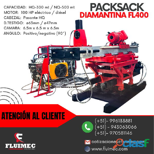 PACKSACK DIAMANTINA FL400 (equipo para minería, socavón)