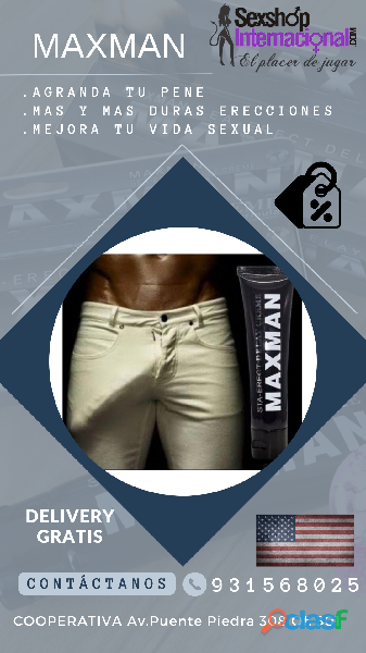 maxman crema para la potencia sexual sexshop lima