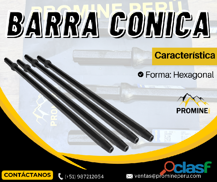 BARRA CONICA HEXAGONAL PROMINE PERU