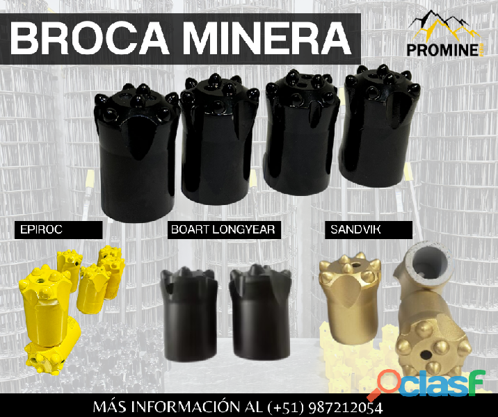 BROCA / NEGRA / 34 MM / 36MM / MINERIA / PROMINE PERU