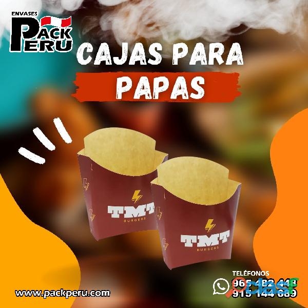 Cajas dúplex para porción de papas fritas