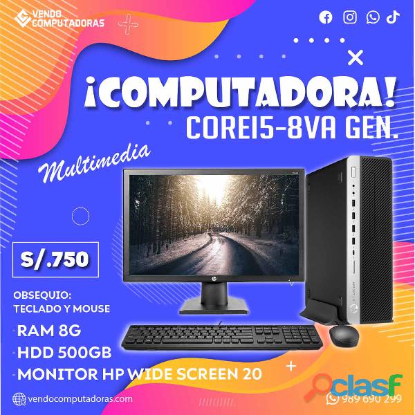 Computadora Core I5 8va Gen