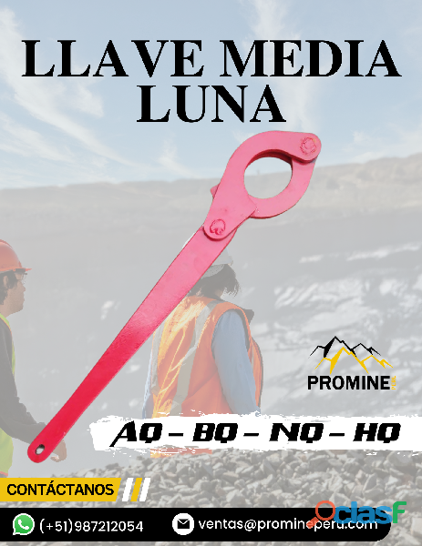 LLAVE MEDIA LUNA AQ BQ NQ HQ PROMINE PERU