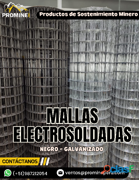 MALLA ELECTROSOLDADA MINERA ACERO PROMINE PERU