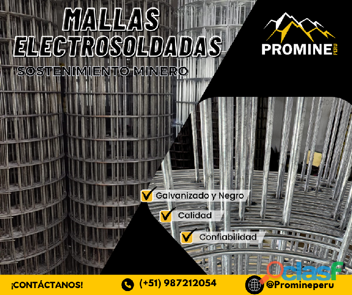 MALLA ELECTROSOLDADA / SUJETADOR DE ROCA / PROMINE